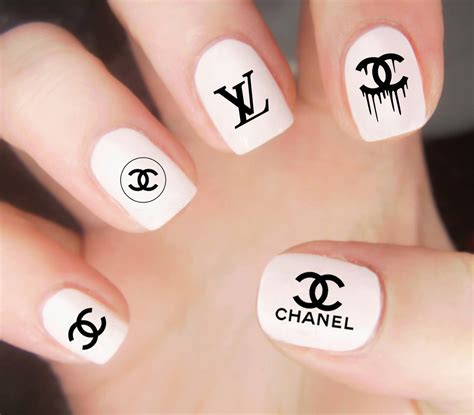 chanel decal nail ides|Chanel nail stickers marie.